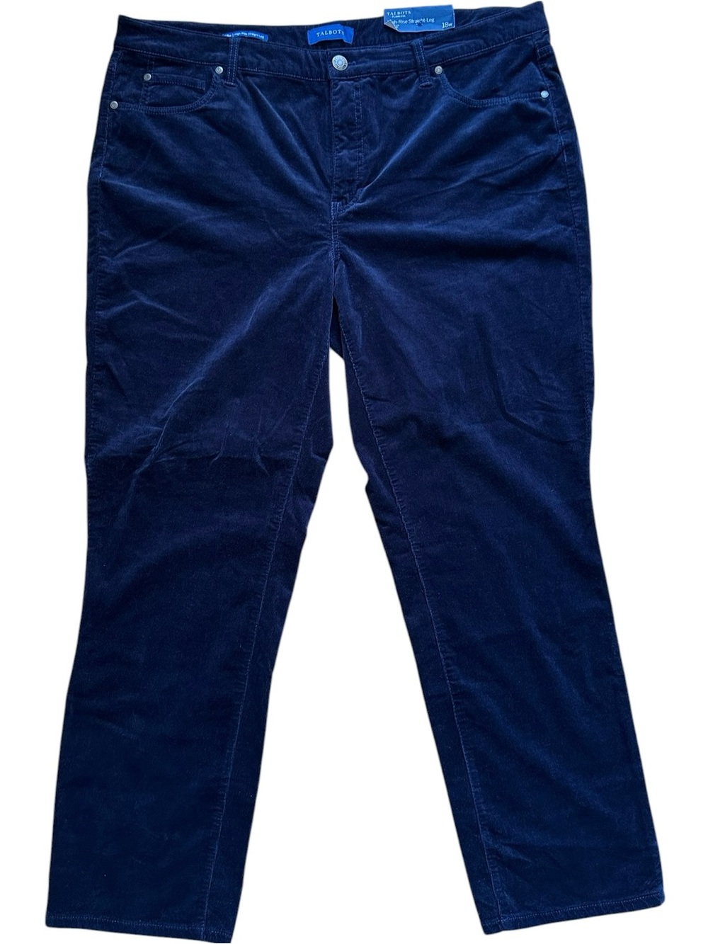 Talbots FLAWLESS Women's Size 18W High-Rise Straight-Leg Corduroy Pants